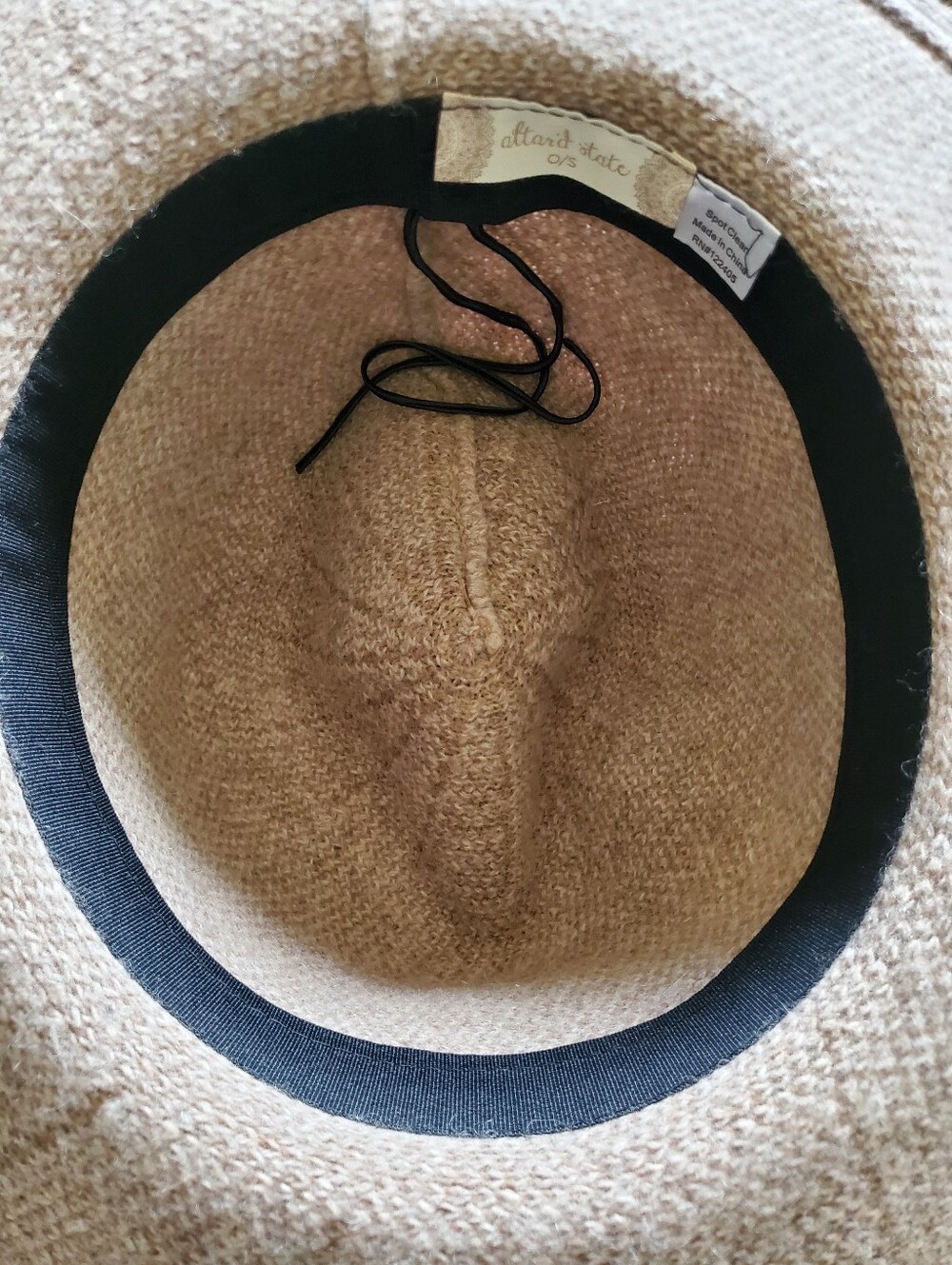 Altar'd State Boho Western Fedora Hat Knit Wool Blend Brown Medallion Trim - Picture 7 of 10